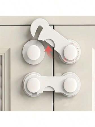4/10 Pcs Children Safety Lock, Drawer Lock, Anti-Pinch Cabinet Door Locks, Toilet Fridge Lock, Baby Safety Protection Products, Multi-Functional Baby Anti-Pinch Drawer Lock, Children Safety Lock, Infant Protection Baby Products Cabinet Lock