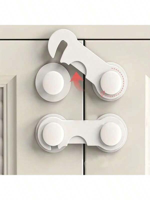 4/10 Pcs Children Safety Lock, Drawer Lock, Anti-Pinch Cabinet Door Locks, Toilet Fridge Lock, Baby Safety Protection Products, Multi-Functional Baby Anti-Pinch Drawer Lock, Children Safety Lock, Infant Protection Baby Products Cabinet Lock