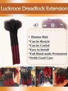 Dreadlocks Cabelo Humano Virgem Brasileiro 10 Fios Crochê Trança Cabelo Loc Extensões Kinky Trança Micro T1B99J Feito à Mão Soft Locs Crochê Cabelo Tranças Estilo Reggae Cabelo Crochê Para Mulheres