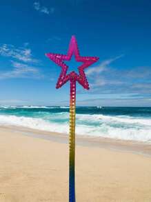 1 szt. ulepszona, grubsza, wielokolorowa różdżka w kształcie gwiazdy, odpowiednia do występów scenicznych, imprez festiwalowych, świąt, prezentów, występów na koncertach muzycznych, wielokolorowa magiczna różdżka w kształcie gwiazdy, rekwizyt na imprezę świąteczną