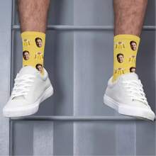 1 Pair Of Custom-Made Beer Socks (Without Black Heels), Couple Custom-Made Socks, Graduation Gift, Fun High-Neck Custom-Made Socks As A Man's Gift, Sports Socks, Custom-Made Sports Socks, Birthday Custom-Made Socks As A Valentine's Day Gift