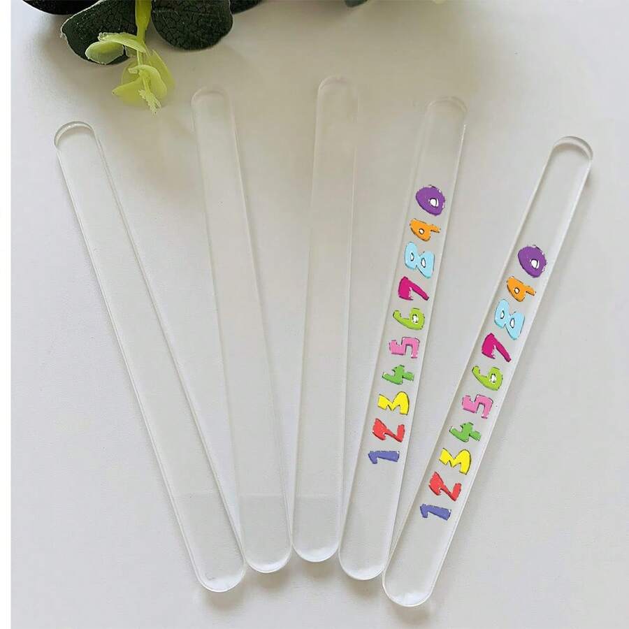 24pcs Blank Clear Acrylic Board Flat Shape Digital Graffiti Creative DIY Painting Creativity - Transparent - View 1