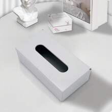 1pc Countertop Tissue Box, Stainless Steel Facial Tissue Dispenser, Napkin Holder, Can Be Placed On Countertop Or Wall-Mounted, For Living Room, Dining Room, Bathroom, Bedroom, Home Essential - Available In Glossy, Brushed, Black, Gold Home Bathroom Decor Bathroom Organizer Summer Back To School