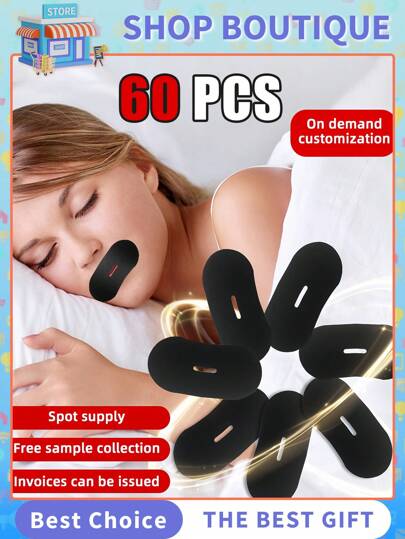 60/45pcs Anti-Snoring Tape - Breathable & Comfortable Snore Reduction Strips | Secure Hold, Painless Removal | Unisex Sleep Aid For Restful Nights