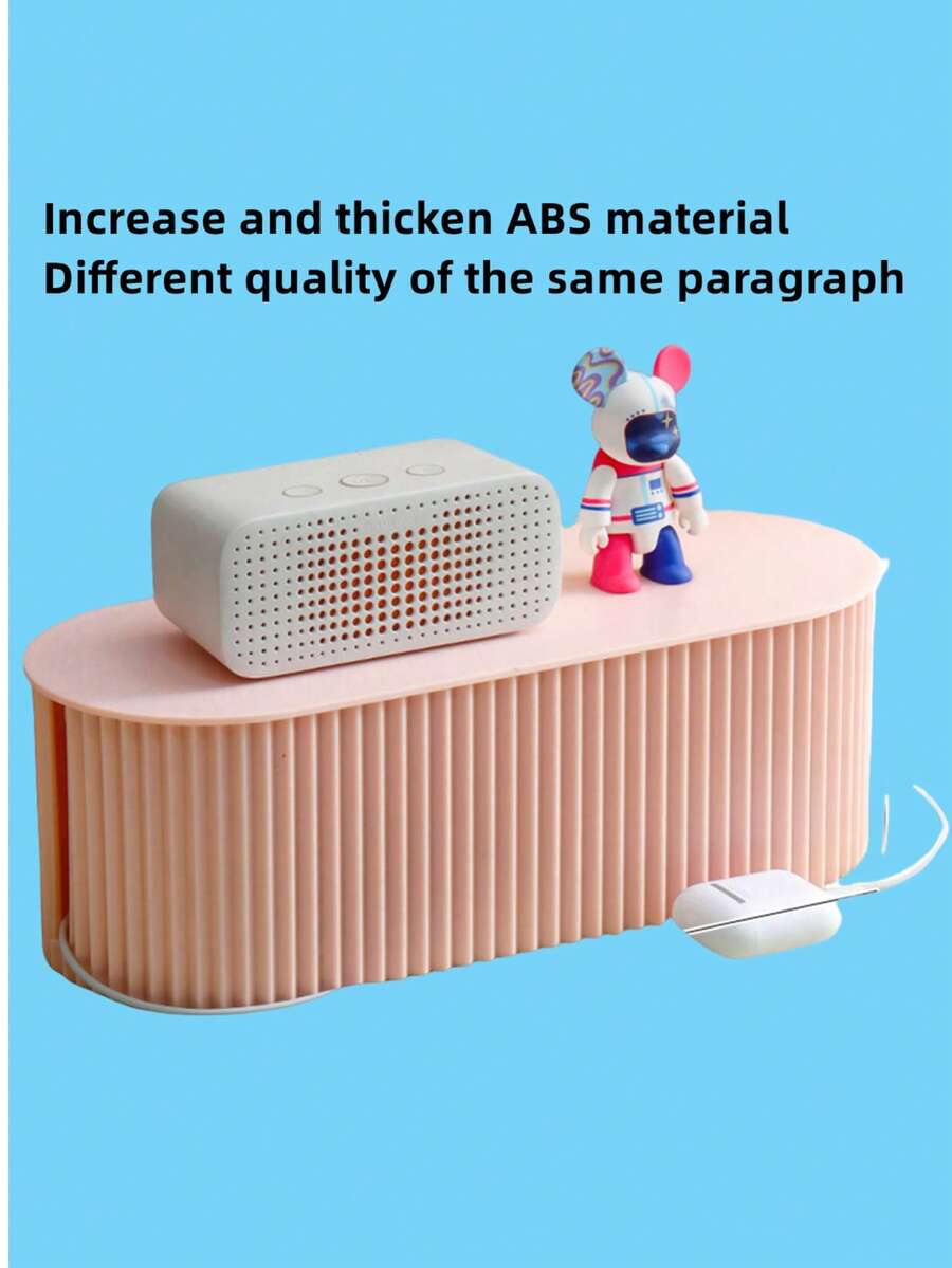 Desktop Power Socket Storage Box Multi Outlet Socket Organizer - Pink - View 1