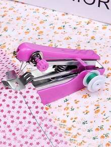 1pc Mini Handheld Sewing Machine, Portable Travel Home Sewing Tool, Hand Stitcher Sewing Machine For DIY Crafts, Multifunctional Household Clothing Sewing Machine, Quick Repair Sewing, Essential For Travel, Suitable For Beginners Adult, Easy To Use And Fast Stitch Suitable For Clothes, Fabrics, DIY Home Travel, Sewing Accessories - Multicolor - View 5