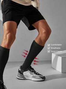Unisex Leg 25-30 MmHg Mid Compression Knee High Socks Open Toe Elastic Calf Shaping Sport Socks