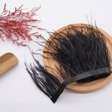 100CM(39.37") Artificial White Feathers Trim Sewing Clothing Accessories Plumes Ribbon Wedding Dress DIY Crafts Fringe Party Home Bag Decoration 8-10cm/3-4inch - Multicolor - View 20