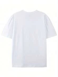 1pc Camiseta Casual de Algodón para Hombre con Impresión 'Nah I'm Good' - Cuello Redondo, Manga Corta, Comodidad para Todas las Estaciones, Ajuste Regular, Tejido de Punto, 220gsm - Camiseta de Fin de Semana Expresiva y Versátil para Atuendo Casual - Blanco - Ver 3