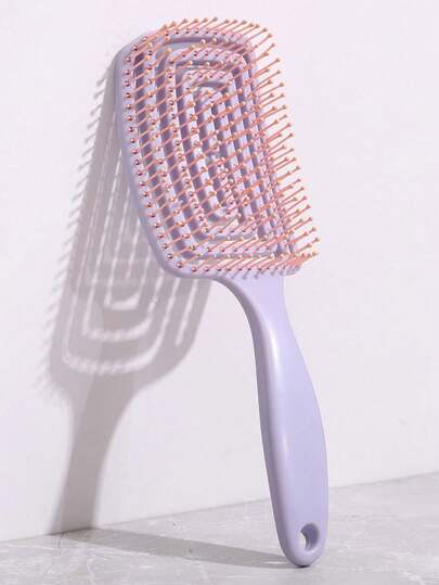 1pc A Elastic Paint Solid Color Massage Comb Hollow Comb