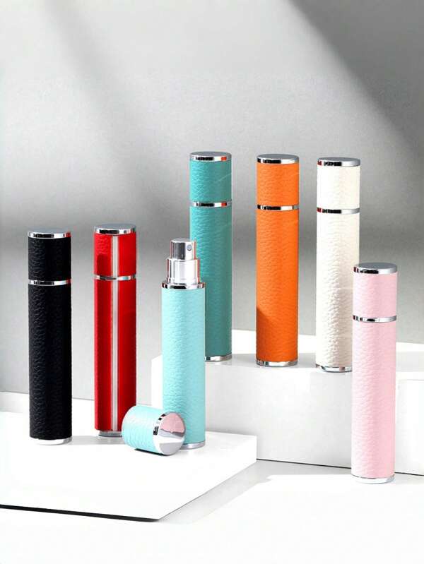 10ml Refillable Perfume Spray Bottle - Lipstick-Size Leak-Proof, Leather Case, Durable & Premium,Travel Friendly Mini Perfume Atomizer, Ideal For Purse & Gif
