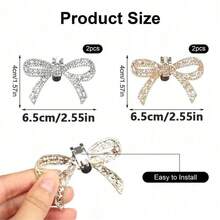 2 pçs/conjunto de presilhas de sapato borboleta, decorações de sapatos com strass de cristal, acessórios elegantes para sapatos de festa de casamento femininos, sapatos destacáveis faça você mesmo