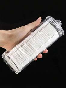1个大容量便捷浴室收纳盒，透明收纳盒，可存放珠宝、清洁棉签、棉片、浴盐、牙签、卸妆棉等物品，带盖桌面收纳盒，防尘，适用于卧室、梳妆台、餐厅等场所。 - 彩色 - 查看 6