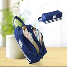 Hoinya Pencil Case For Boys, Large Pencil Case Office Stationery Makeup Bag Pouch Bag Pen Holder Portable School Supplies For School Office College Students Girl Boy Adult Teen(Blue),Pencil Pouch,School Bag