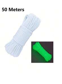 10/100m/Pieza Cordón multicolor arcoíris de 7 hebras que brilla en la oscuridad de 4mm, adecuado para uso múltiple al aire libre, emergencia de supervivencia, cuerda de paracaídas, trenzado de pulseras, camping, picnic, tendedero, correa para mascotas, duradero hilo DIY