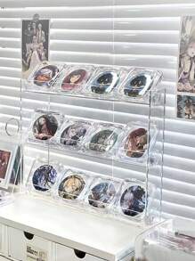1pc Multi-Layer Acrylic Wall-Mount Display Rack, Customized For Blind Boxes, Nail Polish, Action Figures And Other Toys/Accessories. Practical Storage Rack And Decorative Display Wall, Helps Organize And Showcase Your Toy Collection, Easy To Create Your Own Toy Exhibition Space At Home