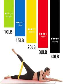 1 Pezzo/2 Pezzi/3 Pezzi/5 Pezzi Set di bande di resistenza per le donne - Bande di fitness per gambe e glutei per yoga e pilates, bande elastiche in TPE per il toning di tutto il corpo, stretching, palestra domestica, crossfit - Bande per esercizi portatili estive (5 colori) - Spedizione assortita