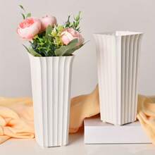 Nordic Style Plastic Vase, Dried Flowers And Flower Bucket, For Living Room, Dining Room And Home Decoration