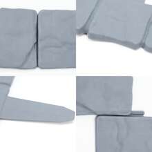 Lospitch Plastic Lawn Edging | Polypropylene Stone Look | Grey/Anthracite | 2.5-25m Lengths | 10-100 Pieces | Decorative Flowerbed Edging | 25x23x1cm - 灰色 Length:17.5M - 查看 3