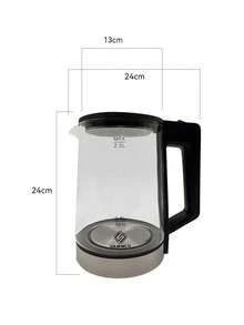 Electric Kettle, Electric Teapot, Cordless Jug, 2 Liters, 1000 W, Stainless Steel, Durable, Boils Water In Minutes, Removable Base, - Clear - View 11