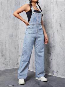 Women's Jeans, Women's Overalls, Y2K Style Women's Clothing, Retro Jeans, Elegant Jeans, Women's Clothing For Tall Women, Exquisite Details, Fashionable And Sexy, Suitable For Outdoor Wear, New Year, Street Style, Birthdays, Outings, Christmas, Vacations, Concerts, Festivals And Parties And Other Occasions. - Màu xanh nhạt - Xem 2