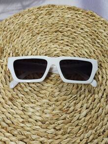 POLASUP 1pc Men's Polycarbonate Explosion-Proof Lens Sports Leisure Street Retro Flat-Top Fashionable Copper Hinge Non-Plastic Hinge Special UV Blocking Sun-Shading Sunglasses (With Eyeglass Strap And Eyeglass Cloth) All Seasons Y2K Vintage Classic Fashion Fashionable. Stylish, Retro. Square. Travel. Sunglasses.Glasses UV Protection.,UV400 Decorative Eyewear For Summer Beach Vacation,Outdoor,Travel - 白色 - 查看 9