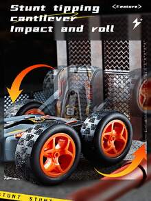 2 件电池遥控车，双面遥控车，4WD 越野特技车，360° 翻转，2.4Ghz 室内外全地形可充电电动玩具车，适合男孩和儿童 3 4 5 6 7 8 9 10 11 12 岁 - 彩色 - 查看 8