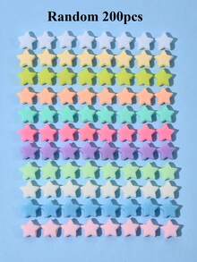 100/200/500pcs 15mm Acrylic Matte Pentagram Beads, Spring Colors, For DIY Handmade Bracelets And Necklaces, Educational Beads To Promote Intellectual Development