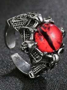 1 Pc New Charm Purple Dragon Eye Rings For Men Women Clarw Punk Hip Hop Animal Ring Fashion Party Jewelry Gifts