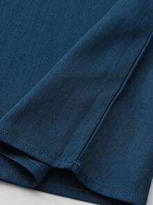 Loose Muslim Men's Robe, Short Sleeve Embroidered Hooded Zip-Up Robe, Islamic , Men's Casual Long Robe