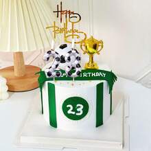 1 pieza Vela de cumpleaños con forma de balón de fútbol en blanco y negro, números del 0 al 9, adecuada para decoración de pastel de aniversario, decoración de pastel de cumpleaños, vela de cumpleaños con forma de balón de fútbol, decoración de cumpleaños, decoración de fiesta - Blanco y Negro - Ver 4
