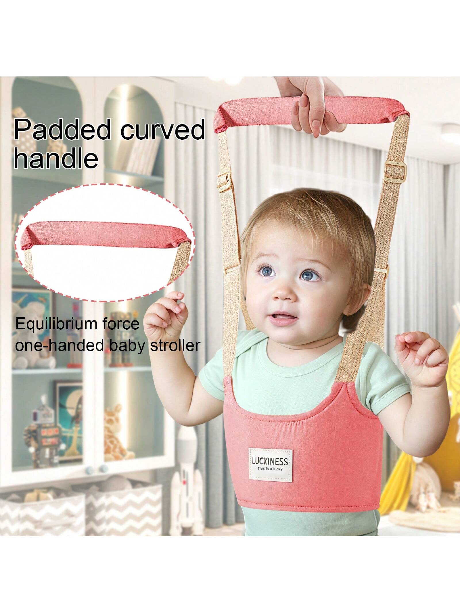 1pc Infant/Toddler Walking Assistant Harness, Polyester Material, Helps Baby Stand & Walk, Baby Walking Aid