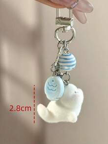 1 chiếc móc khóa mặt dây chuyền hình cá heo & cá voi hoạt hình dễ thương dành cho cả nam và nữ cho túi xách - Nhiều màu - Xem 3