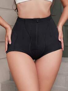 1piece   Waist  Thighs  Butt    Medium    Fabric    Medium Stretch    Push Up  No Show  Breathable    High Waist  Super High Waist    Briefs  Capris    Spanx - màu đen - Xem 3