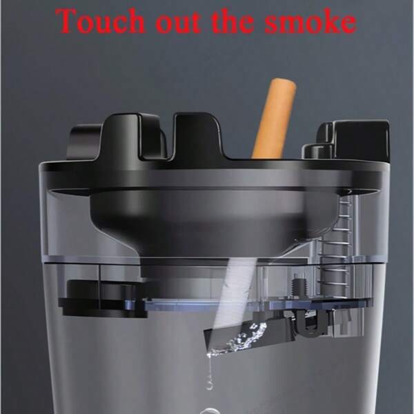 1pc, Innovative Portable Cup-Shaped Car Ashtray With Water Tank To Prevent Flying Ash, Suitable For Household Living Room Use, Household Gadgets, Holiday Gift, Birthday Gift, Gift For Friends
