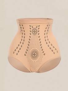 1 Pc Seamless Shaping Panties High Waist Tummy Control Underwear Slimming Butt Lifter Waist Trainer Body Shaper Panties Women Shapewear Bottoms Sheath Flat Belly Woman Lingerie Briefs - Beige - View 10