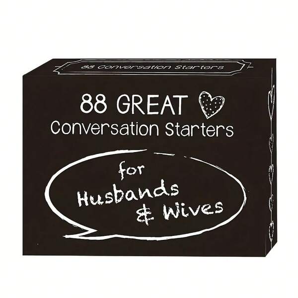 1pc Couple's Conversation Game Card, 88 Engaging Conversation Starters Tabletop Game, Creative Small Gift, Holiday Accessories, Party Supplies, Arts & Crafts Decorative Gift