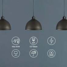 E27 Hanging Lamp Base - With 100.0cm Hanging Wire, Hardwired Chandelier Base - Multi-Functional White/Black Lampshade Base, Suitable For Home, Bar, Restaurant And Hotel Decoration