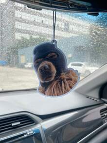 CUTE FUNNY'Gangsta DOG'pattern Design Car Air Fresheners - Hanging Rearview Mirror Scented Tablets, Cool Automotive Decor, Paper-Based Vehicle Air Freshener Combo Set With Assorted Designs, Gift For Friends - Multicolor - View 7