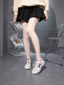 Women's White Sneakers, Spring/Summer 2022 New Korean Fashion Versatile Casual Shoes, Flat Inspo Breathable Mesh Hollow Anti-Skid Platform Comfy Soft Bottom Sport Sandals