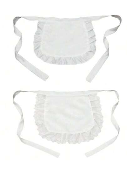 ผ้ากันเปื้อนพรีเมี่ยมแบบเครื่องแต่งกายเมดคอสเพลย์ ผ้ากันเปื้อนเมดครึ่งตัว เครื่องแต่งกายพนักงานเสิร์ฟ ผ้ากันเปื้อนเมดสไตล์เจ้าหญิงน่ารัก ผ้ากันเปื้อนพ่อครัวจิ๋วแบบจีน