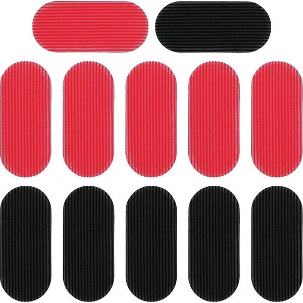 12pcs Hair Clips Fixator, Magic Hair Clips For Styling, Black & Red Bangs Hairpins, Must-Have Hair Accessory For Easy Hair Management