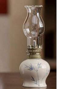 1Pc Ceramic Kerosene Lamp Tea Ceremony Atmosphere Candle Old Butter Lighting Decoration(Without Lamp Oil)