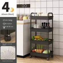 Multi-Layer Trolley Rack Kitchen Floor Bedroom Baby Snacks Mobile Bathroom Storage Rack