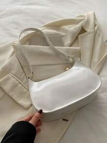 Elegant Women's Shiny Shoulder Bag - 白色 - 查看 3