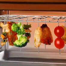 Brochettes verticales en métal, brochettes mini kabobs pour friteuse à air chaud, support de brochette en acier inoxydable pour friteuse à air chaud et barbecue - brochettes verticales pour fruits et viande
