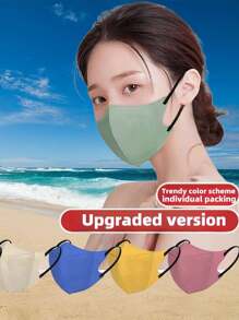 10pcs/200pcs 3D Face Mask, High-Quality Disposable Dust-Proof Breathable Mask, Flattering Design For Women