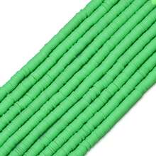 6mm 1/5/10 Strand Flat Round Polymer Clay Beads, Multicolor Loose Spacer Polymer Clay Beads For Jewelry Making, DIY Handmade Bracelet Necklace Jewelry Making Craft Supplies, Soft Clay Material, Art & Craft Beading Supplies