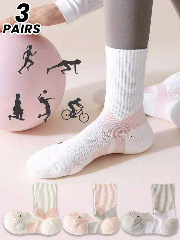 1/2/3 Paar professionelle Laufsocken für Frauen, dünne atmungsaktive Knöchelsocken für Badminton, Seilspringen, Radfahren, Yoga, geeignet für Sommer, Frühling/Herbst