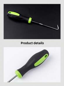 Heavy Duty Metal U-Hook Seal Puller For Garden, Landscape Cracks And Paving Joints - Green And Black Lawn Loosening Tool With Handle, Screen Strip Replacement Tool Hook Door And Window Seal Hook Remover Strip Iron Hook Leather Strip Removal Tool